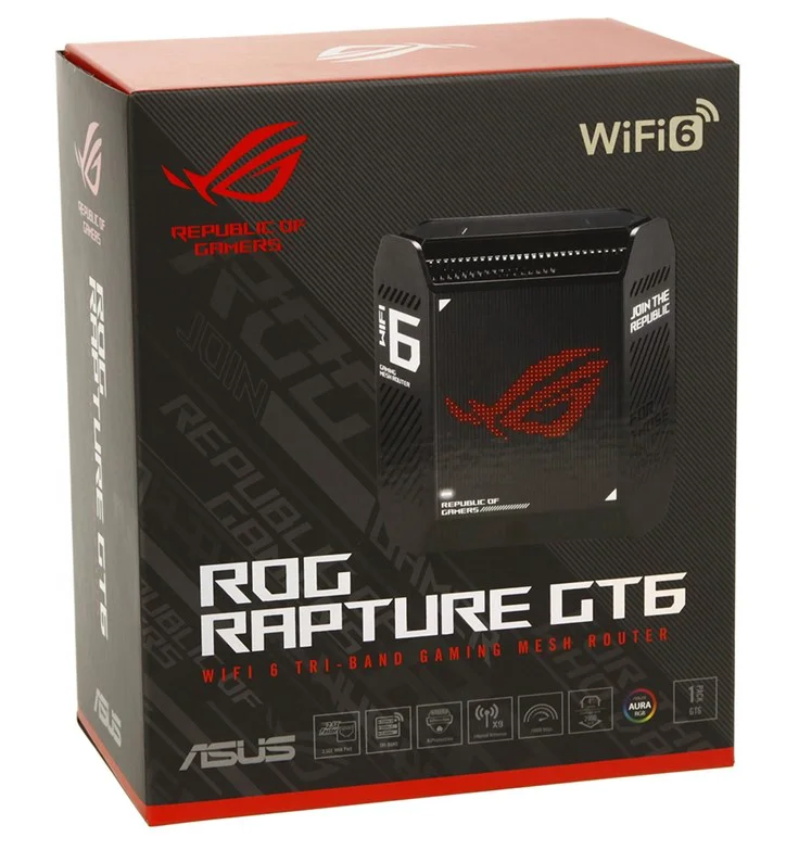 Маршрутизатор Asus ROG Rapture GT6 B-1-PK чёрный купить,128690