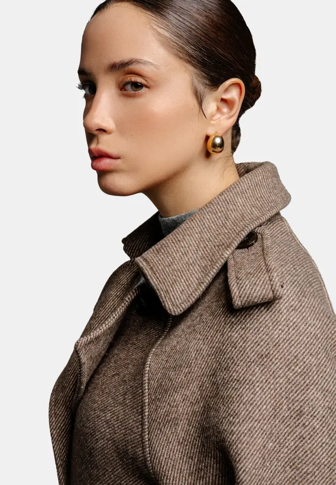 Пальто KEY TALER коричневый, серый купить,NaN