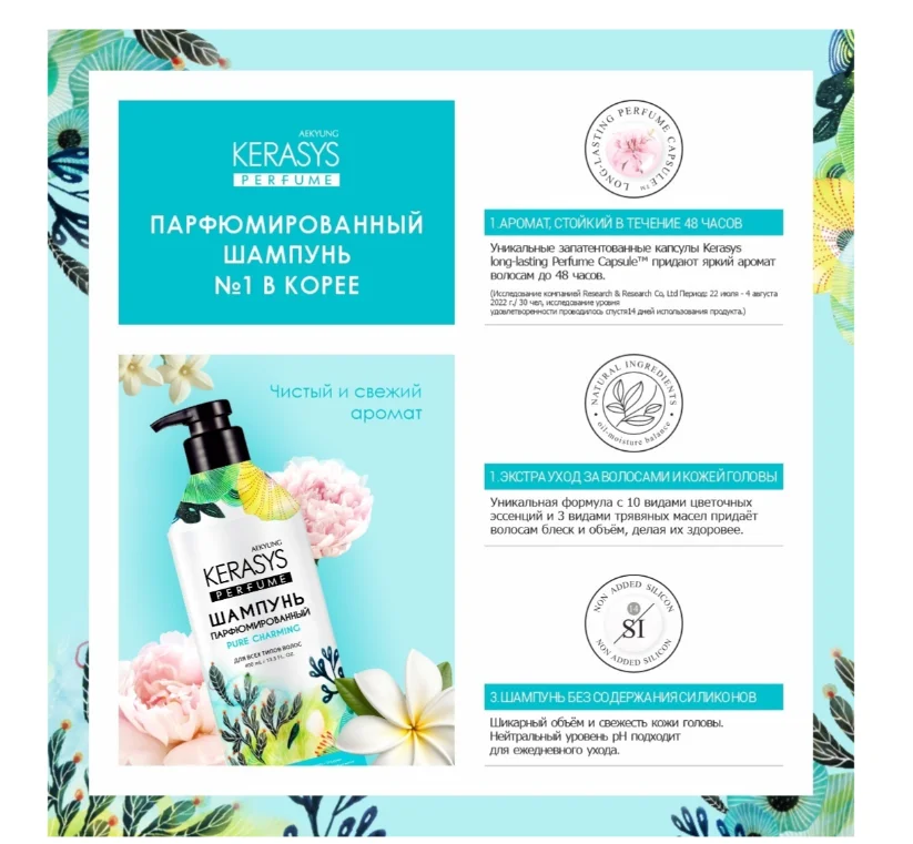 Шампунь KeraSys Perfume Pure Charming 400мл купить,NaN