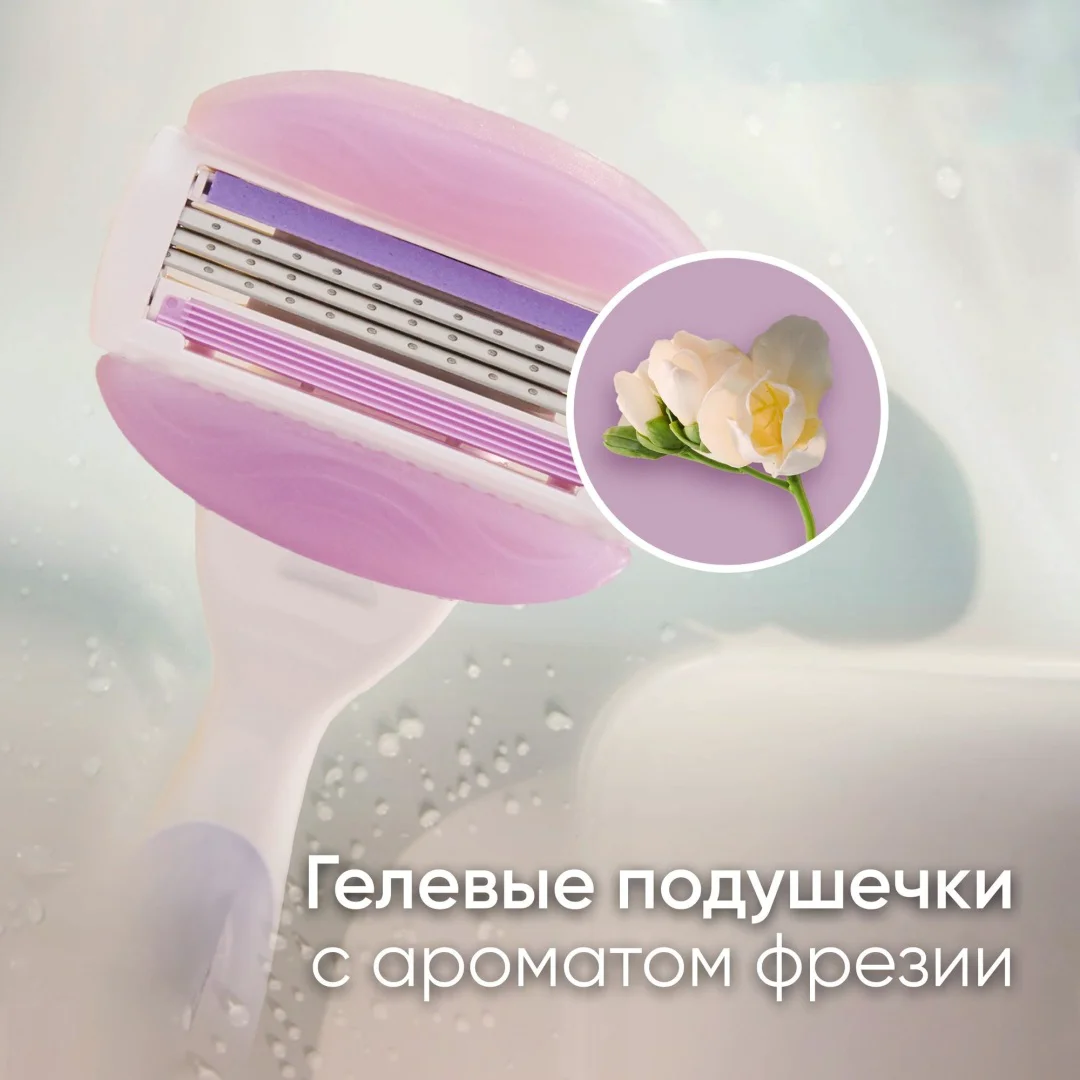 Бритвенный станок Gillette Venus Comfortglide Breeze + сменные кассеты 2 шт  купить,NaN