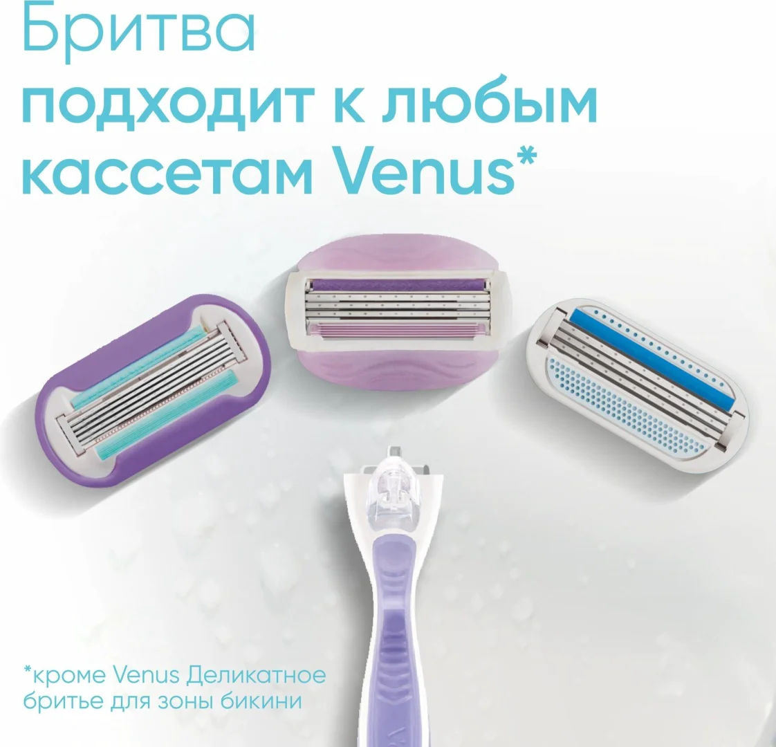 Бритвенный станок Gillette Venus Comfortglide Breeze + сменные кассеты 2 шт  купить,NaN