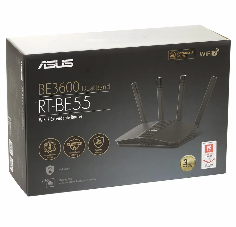 Маршрутизатор Asus RT-BE55 чёрный