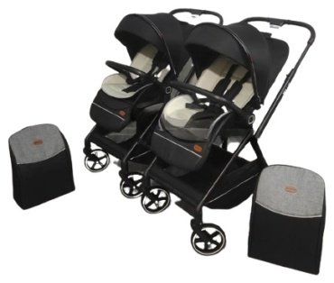 Коляска прогулочная New Lux Z1 Twin, черный