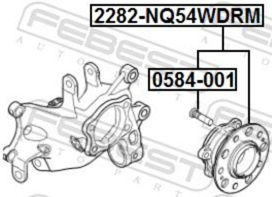 FEBEST ступица 2282-NQ54WDRM купить,NaN