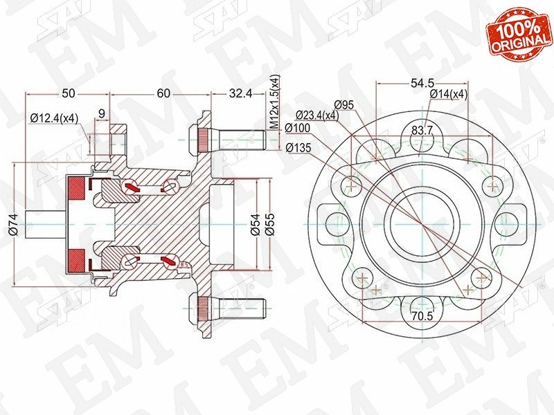 SAT ступица ST-42450-52060 купить,NaN