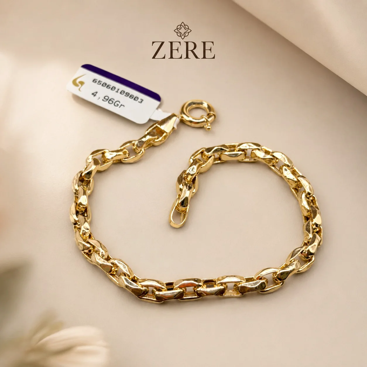 Браслет Zere ZR140706 жёлтое золото 4.96гр 18см - ForteMarket Браслет Zere ZR140706 жёлтое золото 4.96гр 18см купить,414600