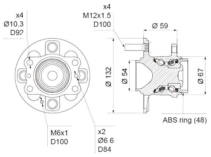 LYNXauto ступица WH1235 купить,NaN