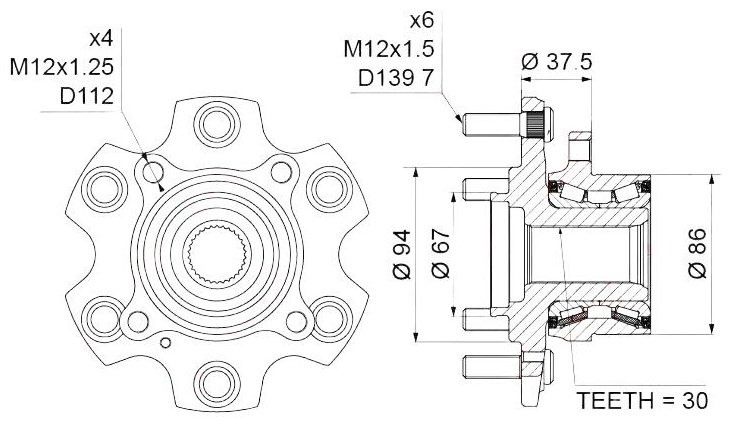 LYNXauto ступица WH1177 купить,NaN