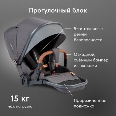 Коляска универсальная 2 в 1 Happy baby Mommer Pro, серый - ForteMarket Коляска универсальная 2 в 1 Happy baby Mommer Pro, серый купить,0