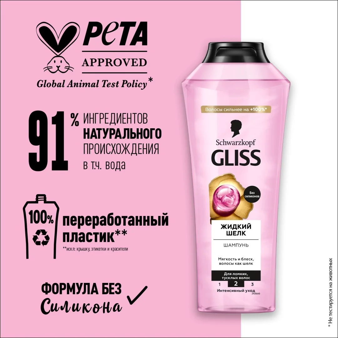 Шампунь Gliss Kur жидкий шёлк 400мл купить,NaN