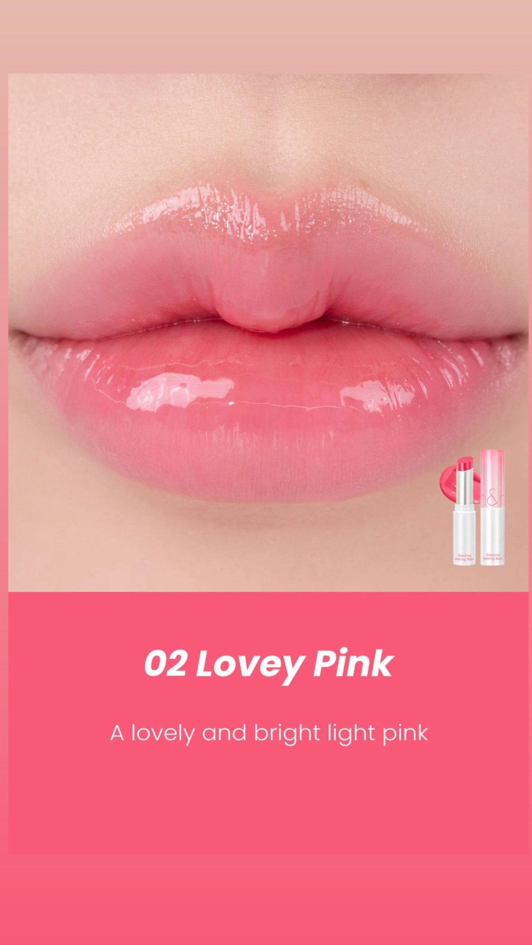 Romand Glasting Melting Balm блеск для губ 02 Lovey Pink купить,7400