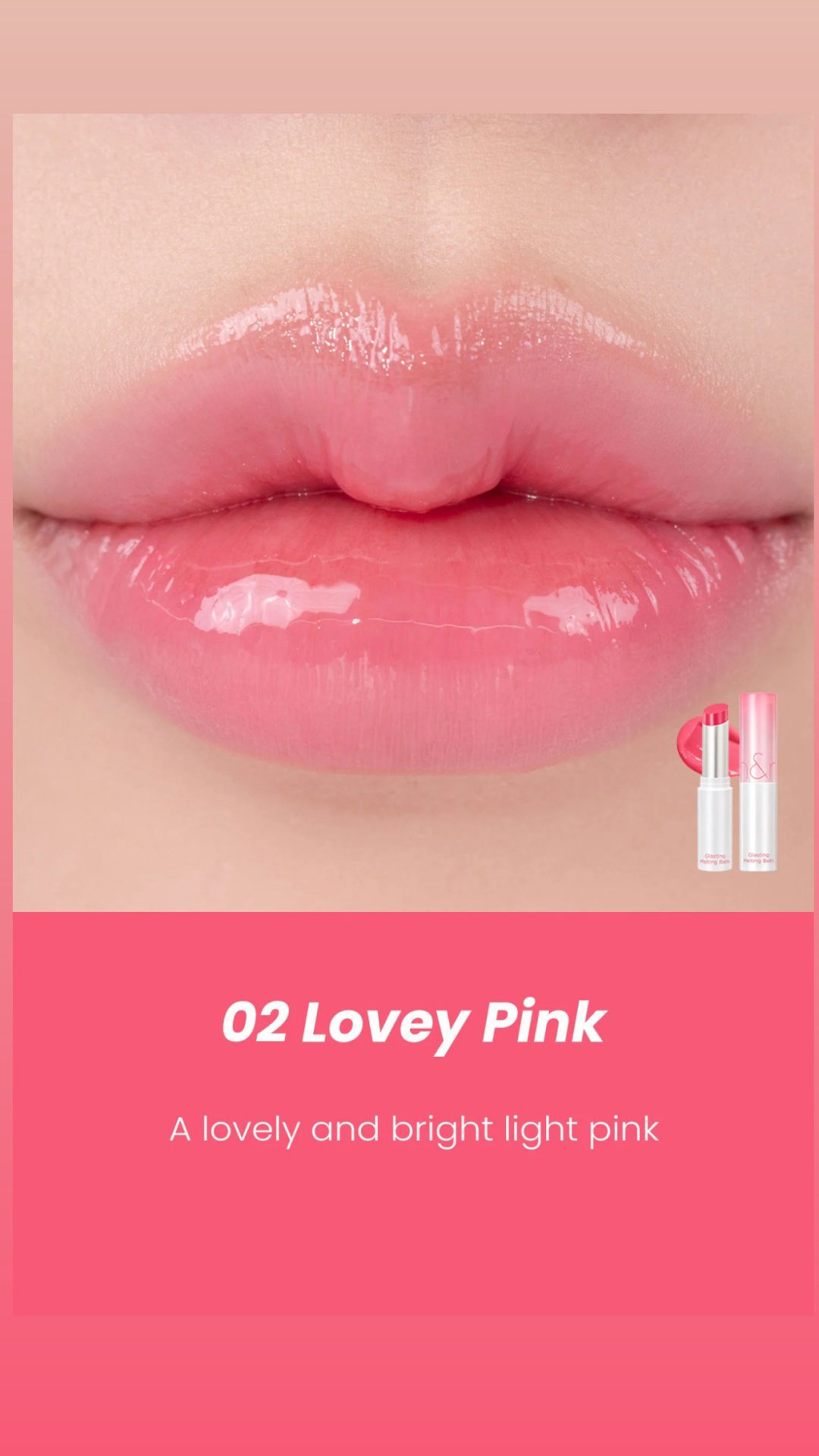 Romand Glasting Melting Balm блеск для губ 02 Lovey Pink купить,7400