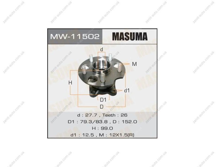 MASUMA ступица MW-11502 купить,NaN