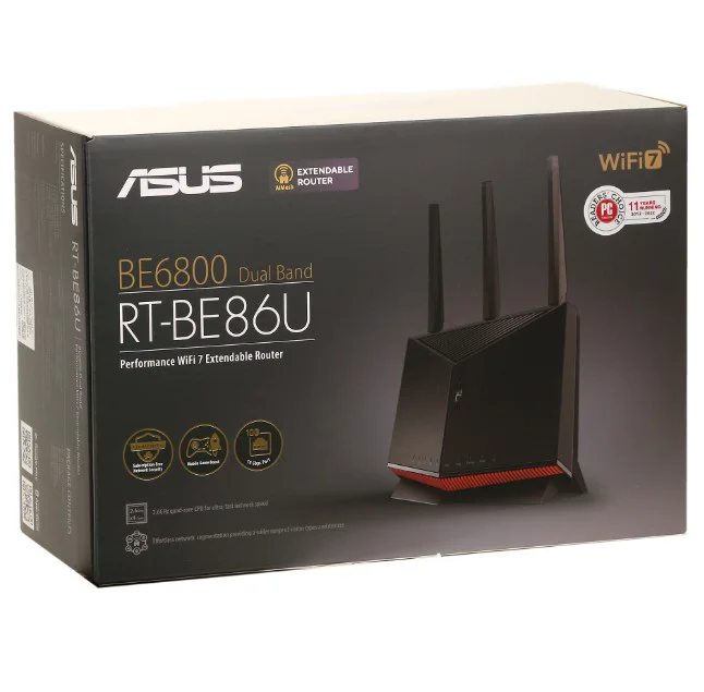 Маршрутизатор Asus RT-BE86U 90IG08W0-MO9A0V чёрный