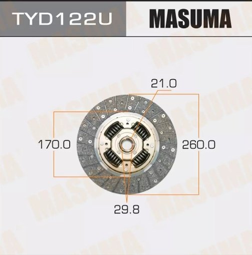 MASUMA диск сцепления TYD122U