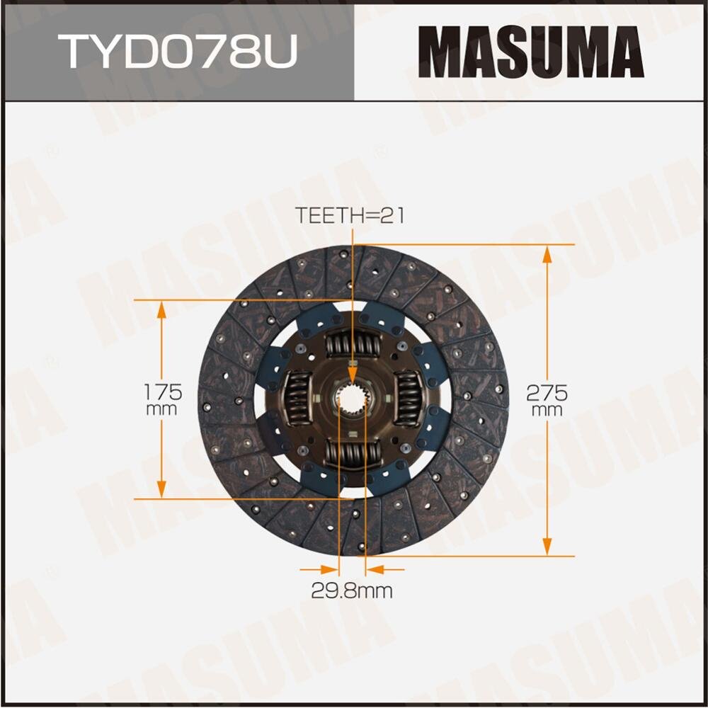 MASUMA диск сцепления TYD078U