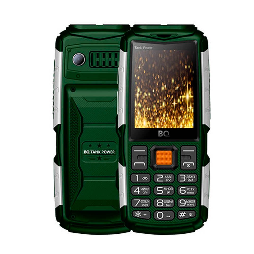 Мобильный телефон BQ 2430 Tank Power Green-Silver