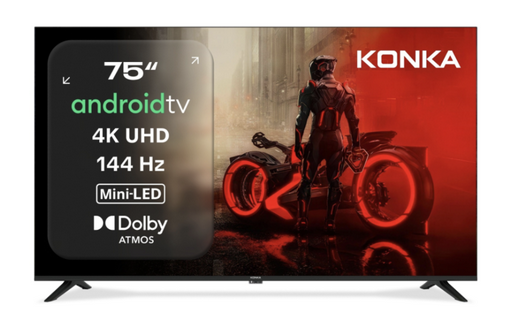 Телевизор Konka 75" KT75-Q809GB Mini-LED 4K Ultra HD Black