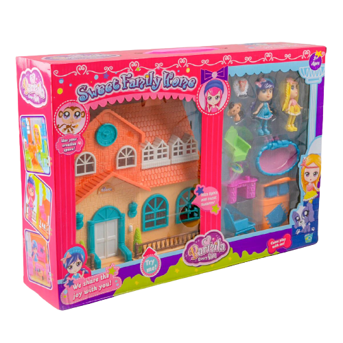  Игровой набор Barmila Домик для мини-куклы с 2 куклами 60218E купить,NaN
