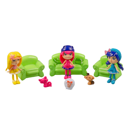 Игровой набор Barmila Домик для мини-куклы с 3 куклами 60221C купить,NaN