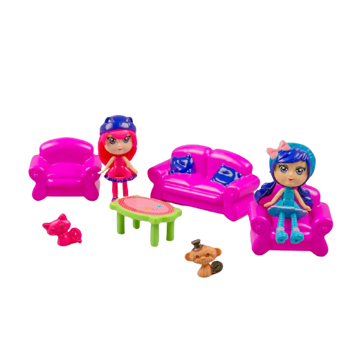  Игровой набор Barmila Домик для мини-куклы с 2 куклами 60219C купить,NaN