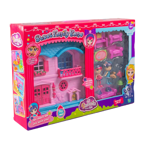  Игровой набор Barmila Домик для мини-куклы с 2 куклами 60219C купить,NaN