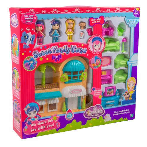  Игровой набор Barmila Домик для мини-куклы с 3 куклами 60220C купить,NaN