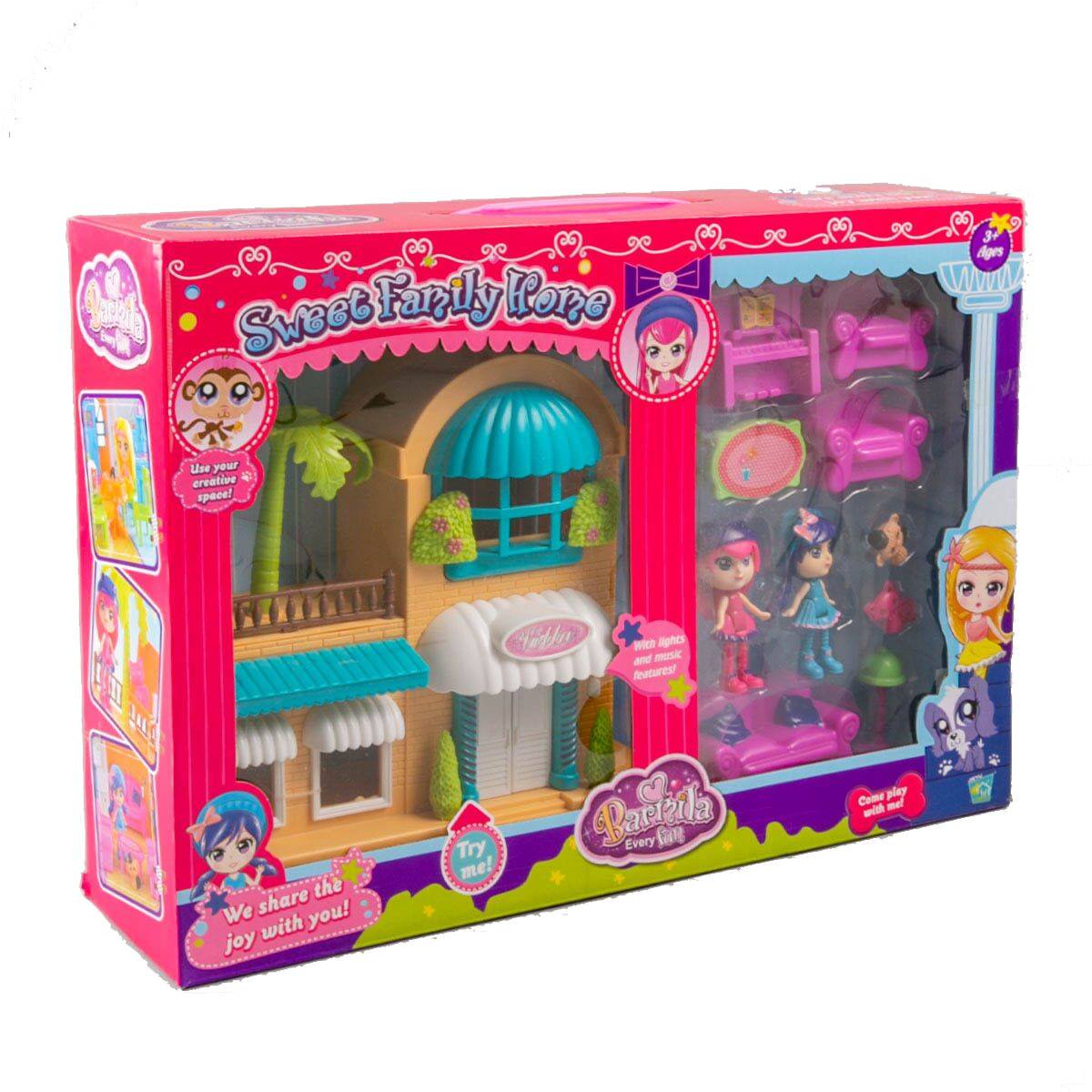 Игровой набор Barmila Домик для мини-куклы с 2 куклами 60218C купить,NaN