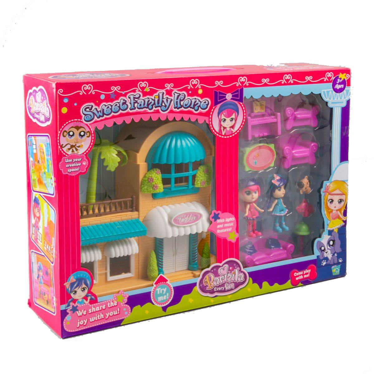  Игровой набор Barmila Домик для мини-куклы с 2 куклами 60218C купить,NaN