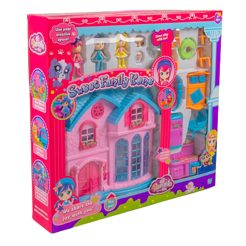 Игровой набор Barmila Домик для мини-куклы с 3 куклами 60221D купить,NaN