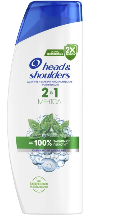 Шампунь-бальзам Head&Shoulders против перхоти 2в1 ментол 360 мл - ForteMarket Шампунь-бальзам Head&Shoulders против перхоти 2в1 ментол 360 мл купить,NaN