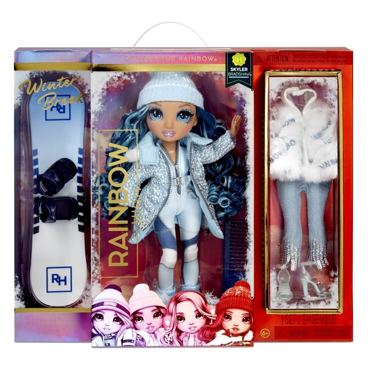 Кукла Rainbow High Winter Break Fashion Doll Skyler Bradshaw Blue 28см  купить,NaN