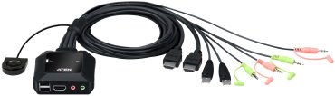 KVM-переключатель ATEN USB 3.0 A - HDMI 1.2 м CS22H-AT купить,NaN