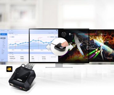 KVM-переключатель ATEN USB 3.0 A - HDMI 1.2 м CS22H-AT купить,NaN