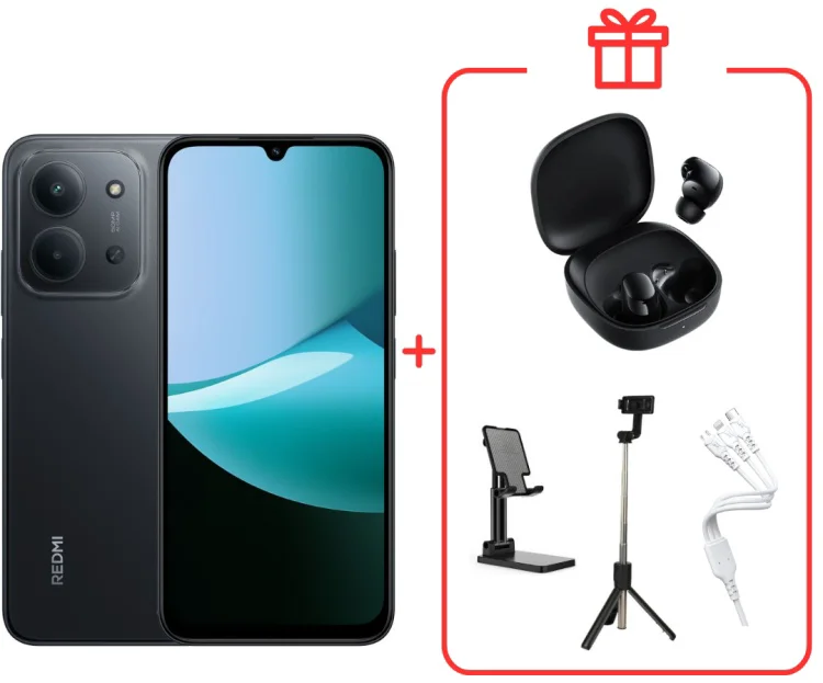 Смартфон Redmi 15C NFC 4 ГБ/128 ГБ черный + подарок купить,NaN
