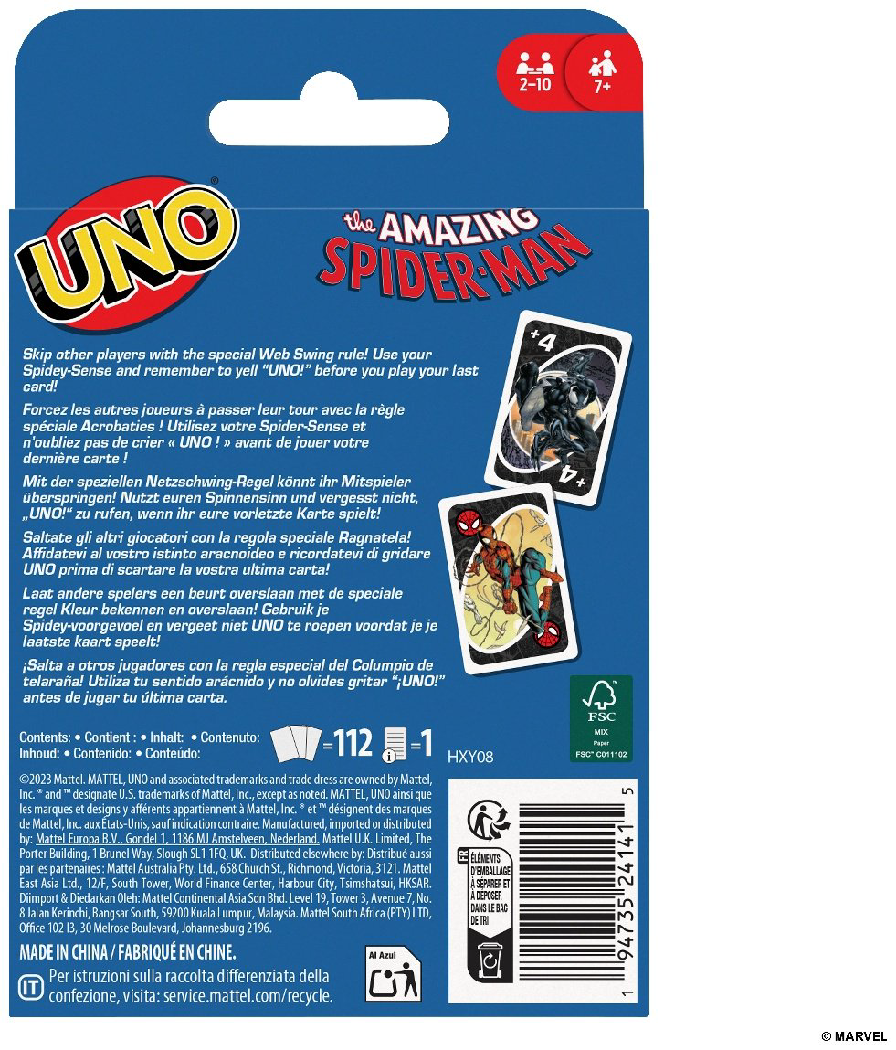 Настольная игра UNO Spider-Man купить,NaN
