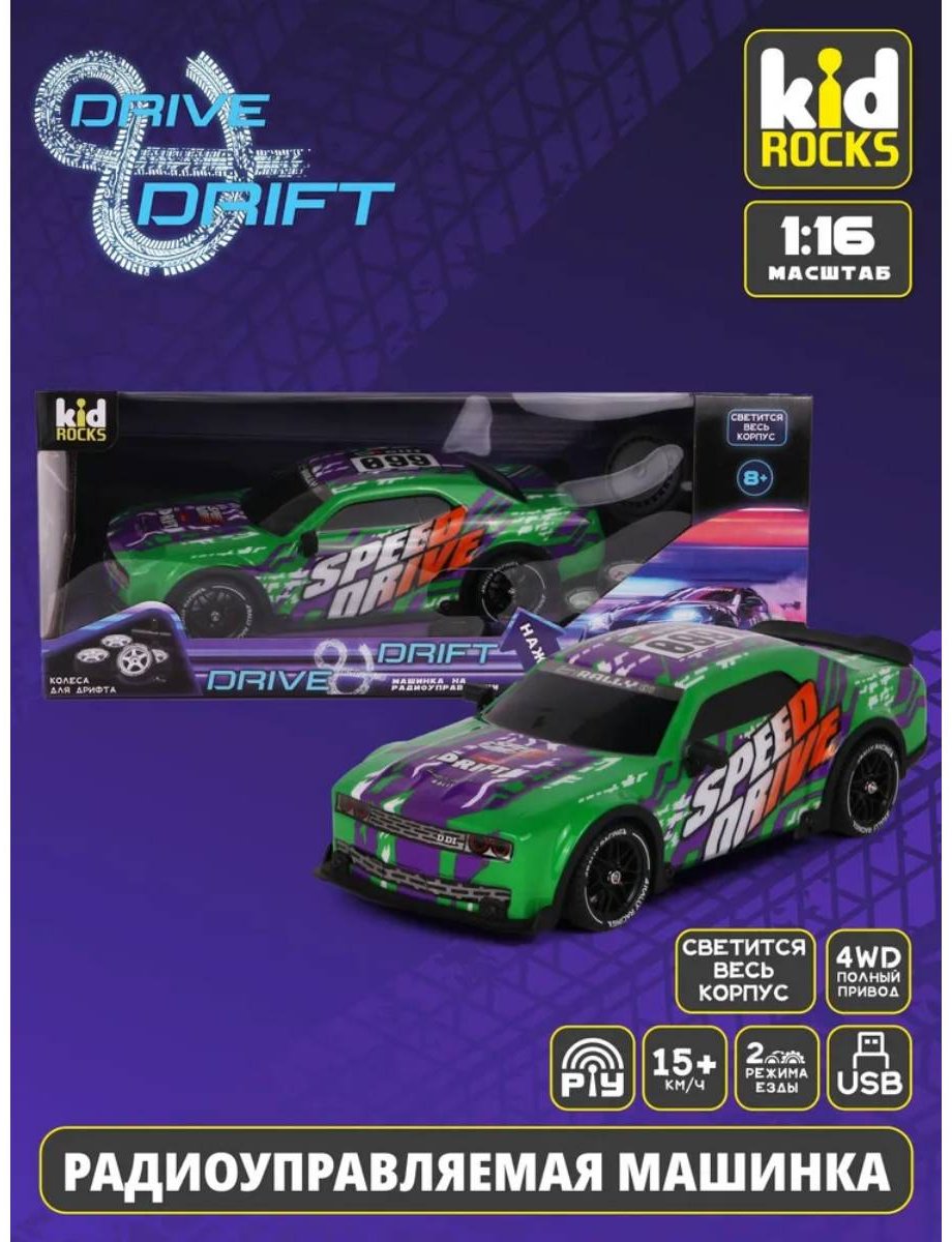 Машинка на радиоуправлении Kid Rocks RC1870B