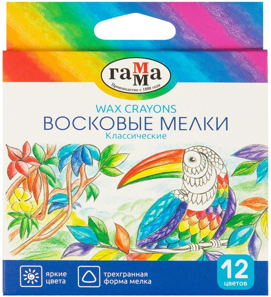 Цветные карандаши Гамма 2131018_01_33 форма трехгранная 12 шт