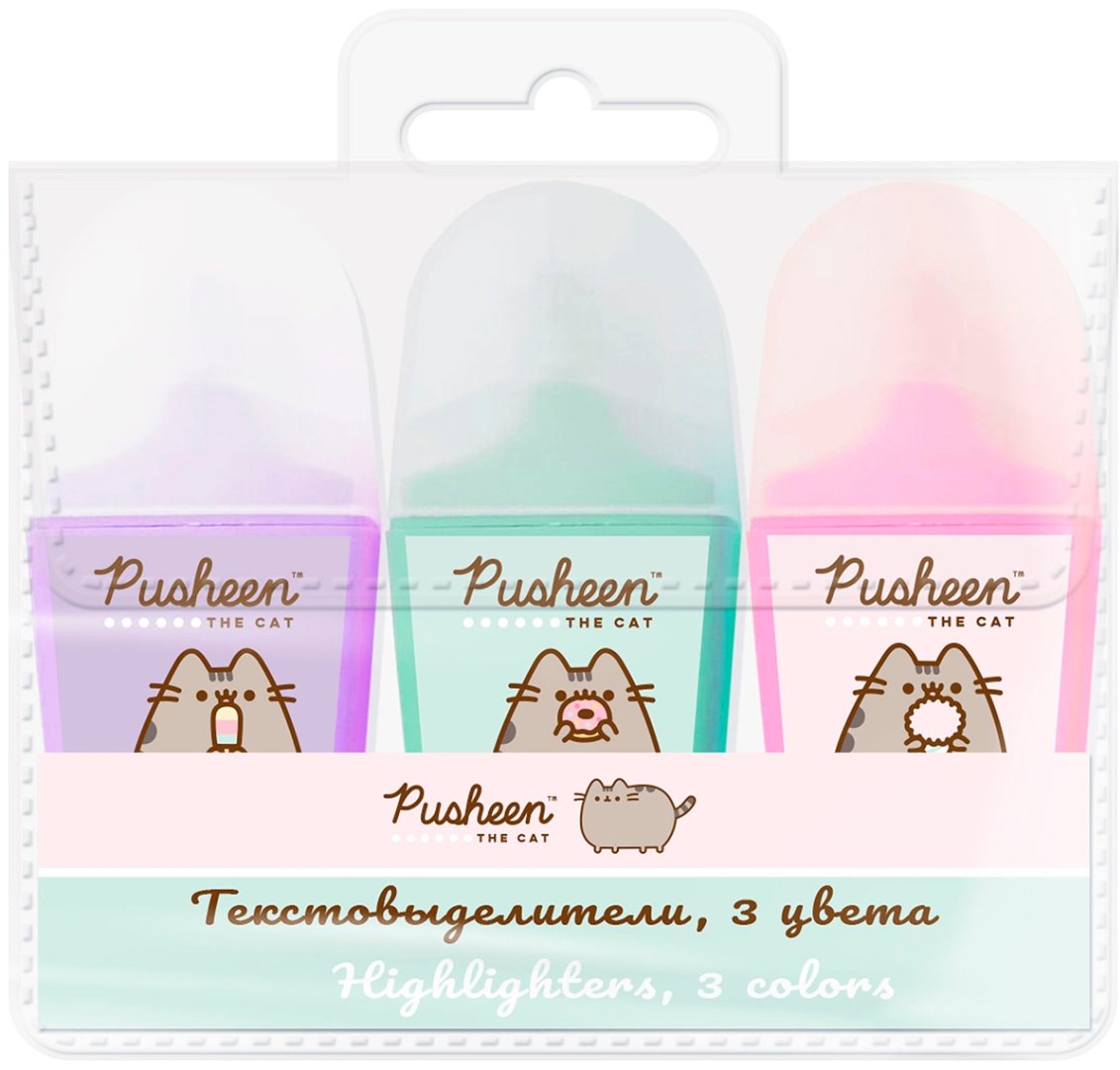 Маркер Академия Холдинг Pusheen, 3 шт, 1 мм, мультиколор
