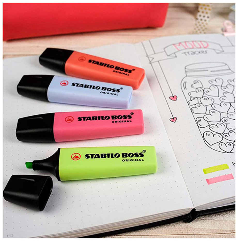 Маркер STABILO Boss Pastel, 4 шт, 2 мм, мультиколор купить,NaN