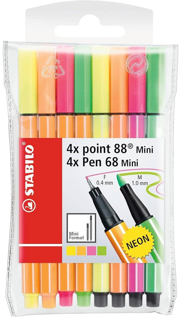 Ручка капиллярная STABILO Creative Tips ARTY 68868/08-1 8 шт, 1 мм, цвет чернил мультиколор