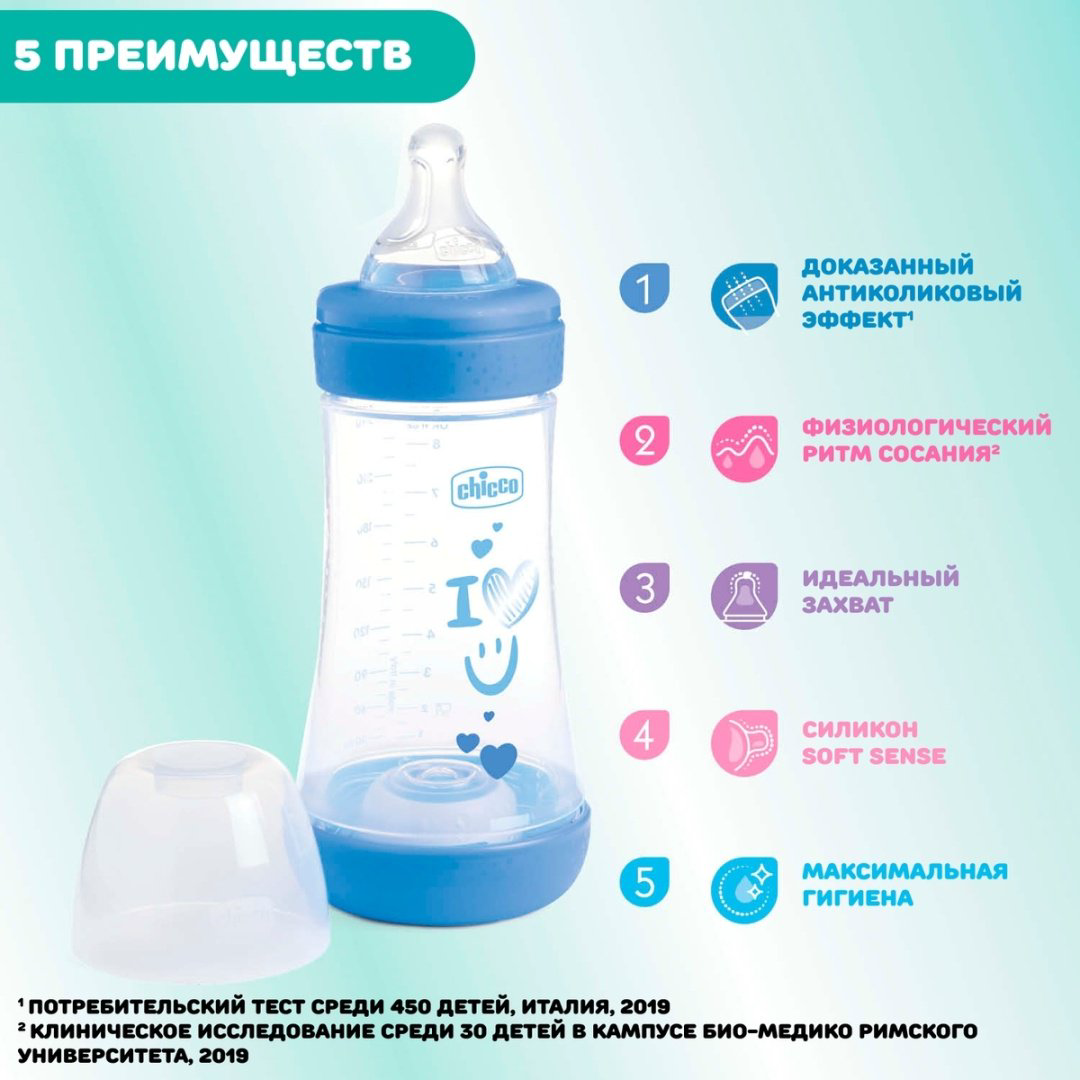 Бутылочка Chicco 00020223210040 240 мл голубой купить,NaN