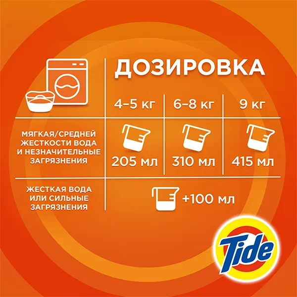 Стиральный порошок Tide Аква-пудра Color 9 кг купить,NaN