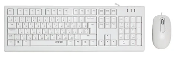 Клавиатура + Мышь Rapoo X130PRO 009400 White