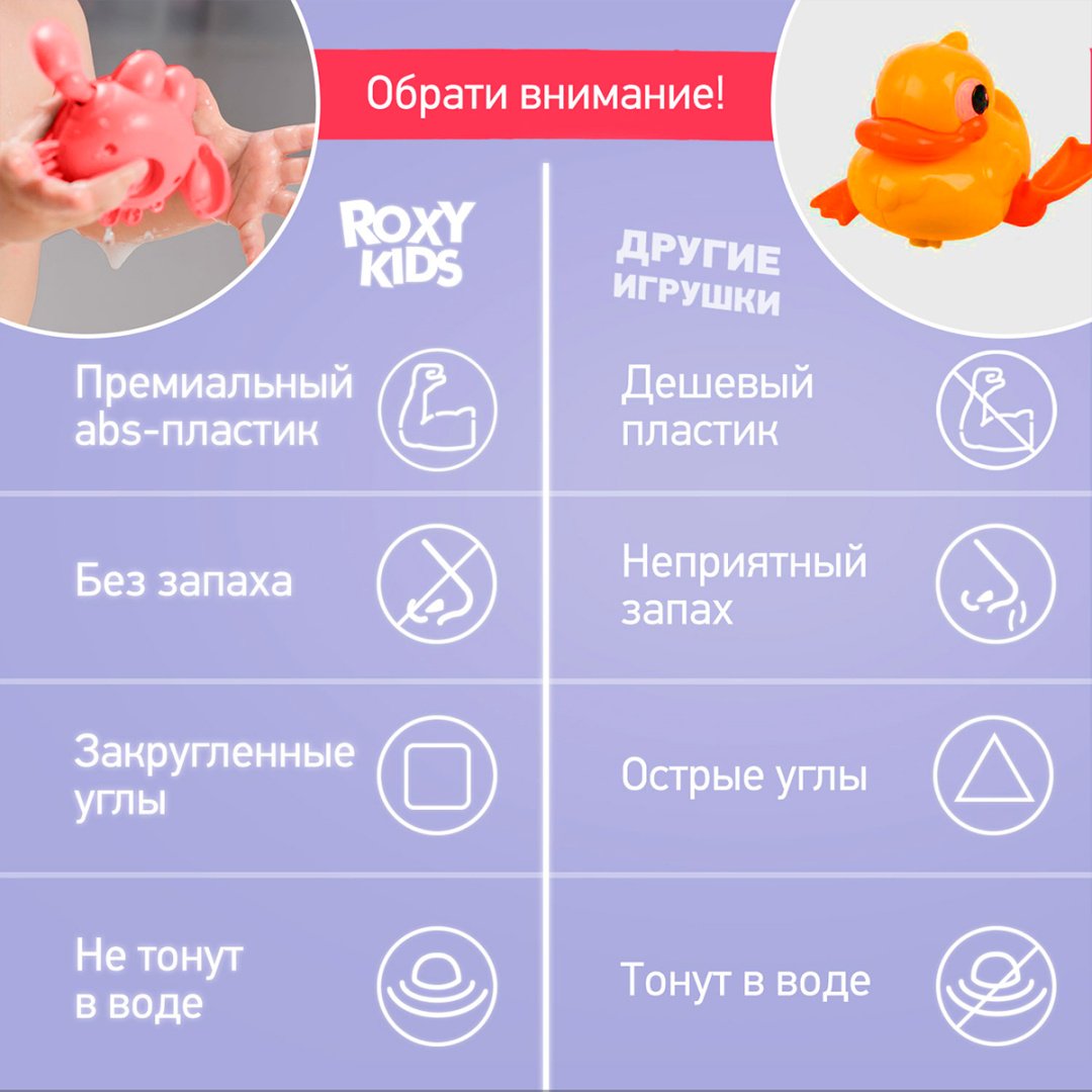 Набор Roxy Птичка, Краб, Пингвин RWIN-003 пластик мультиколор - ForteMarket Набор Roxy Птичка, Краб, Пингвин RWIN-003 пластик мультиколор купить,0