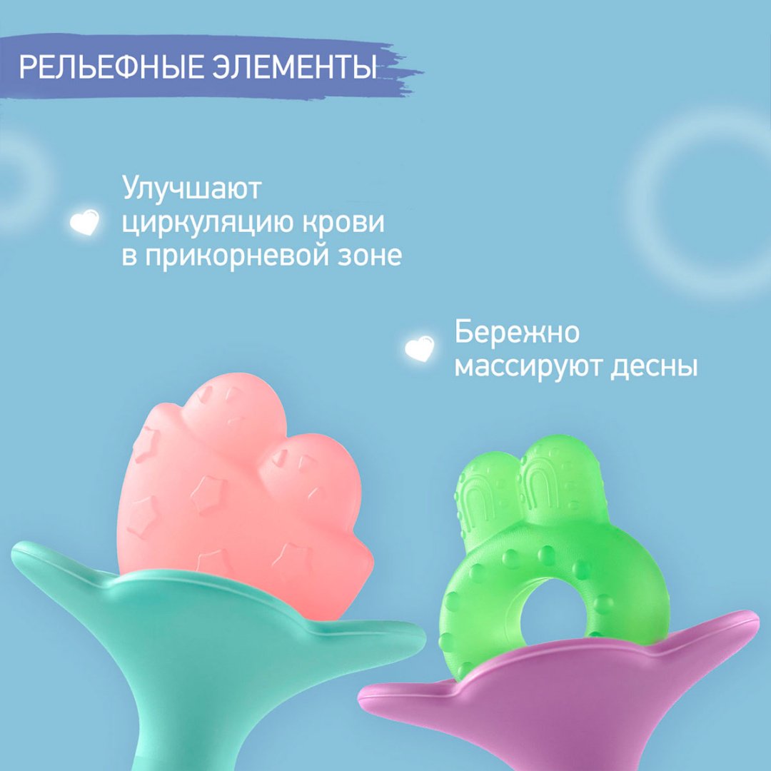 Прорезыватель Roxy RST-005, 2 шт, мультиколор купить,0