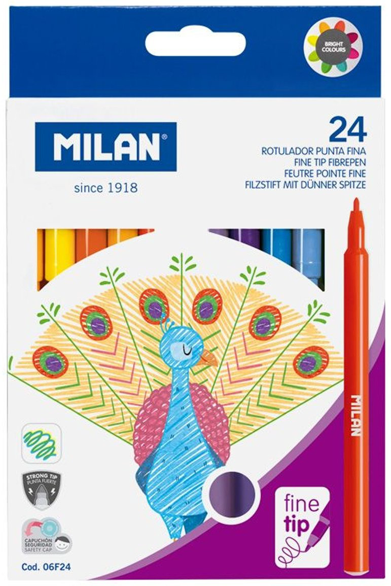 Фломастер Milan 06F24 24 шт купить,NaN