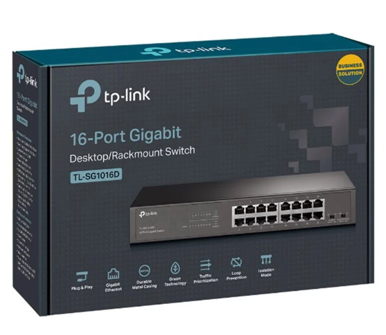 Коммутатор TP-Link SG1016D чёрный