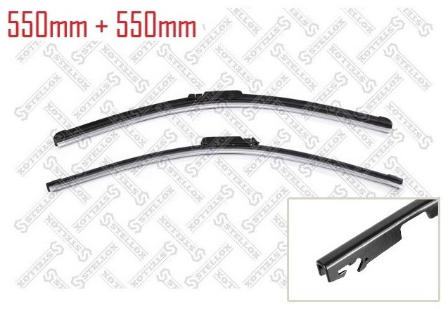 Щетка бескаркасная Stellox 201 625-SX 550 мм, 2 шт купить,NaN