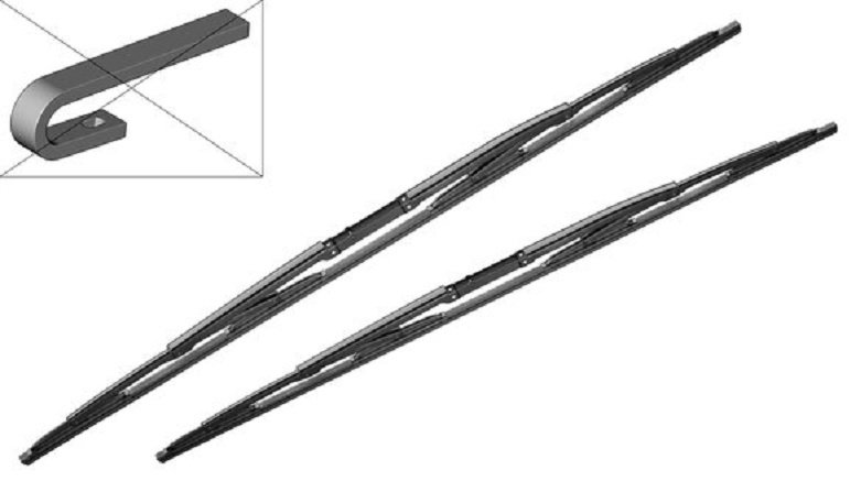 Щетка каркасная Bosch 539 Twin 650 мм, 2 шт купить,NaN